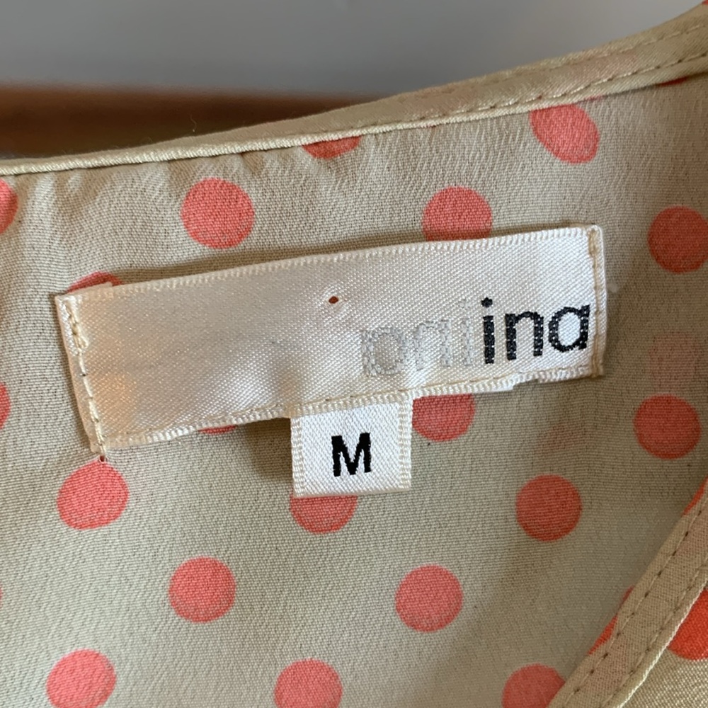 Aniina Sleeveless Polka Top with Peter Pan collar Size M - Picture 9 of 16